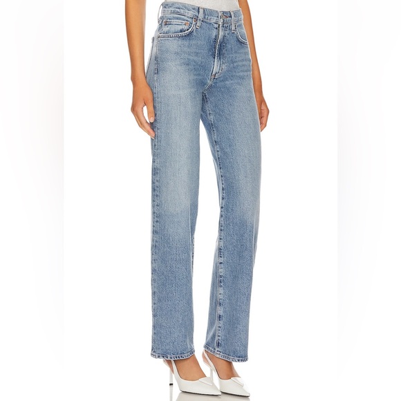 Agolde Harper Mid Rise Relaxed Straight Jean in Flash - size 23 - Picture 2 of 15